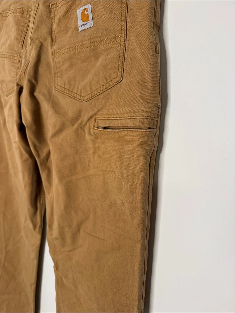 Carhartt Tan Hickory Relaxed Fit Slim Work Pants - Picture 8 of 12